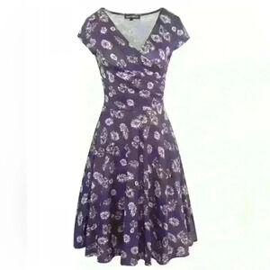 Oxiuly fashion women's extra large purple white floral sundress new with tags